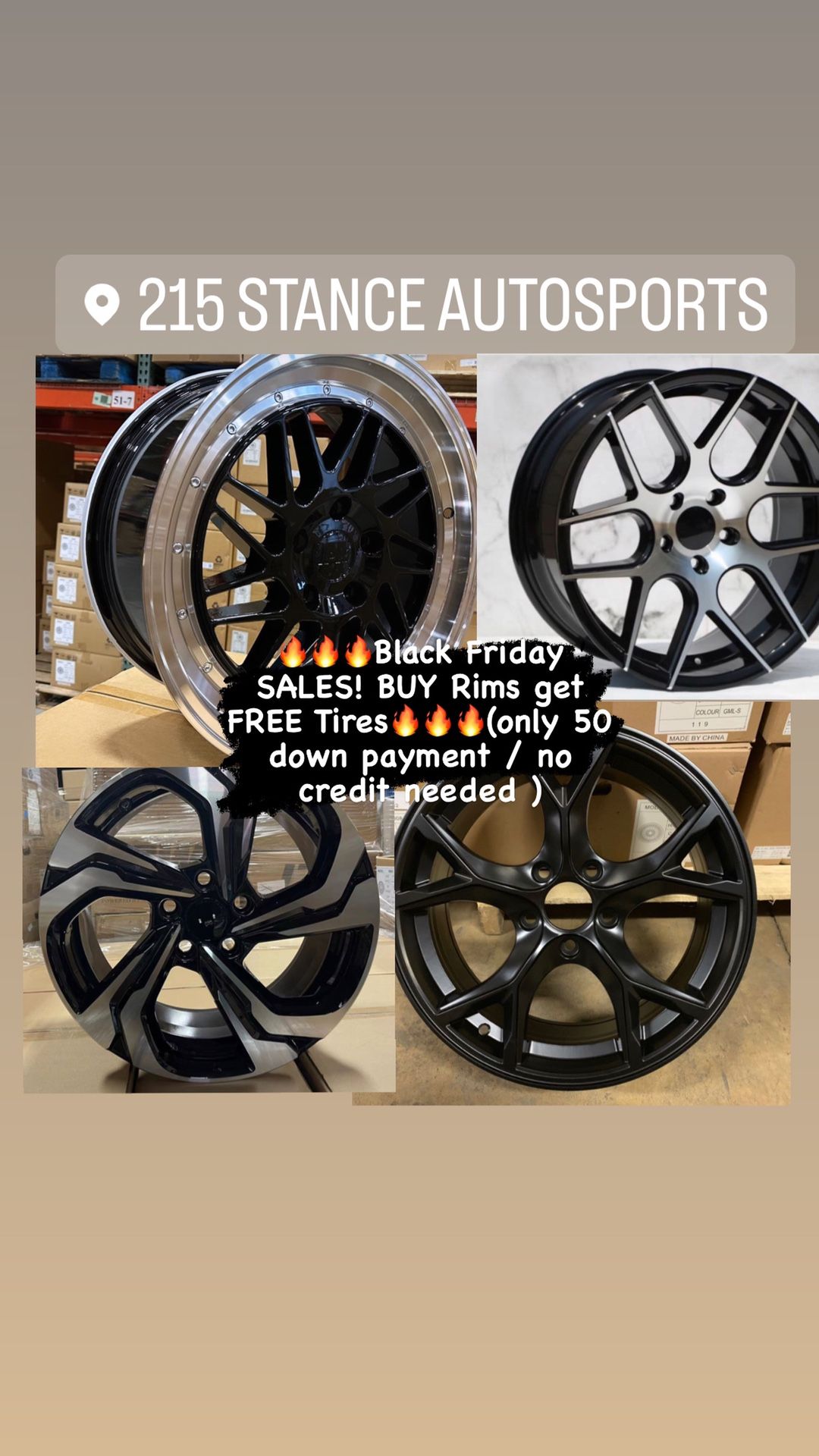 🔥🔥🔥Black Friday SALES! BUY Rims get FREE Tires🔥🔥🔥(only 50 down payment / no credit needed )