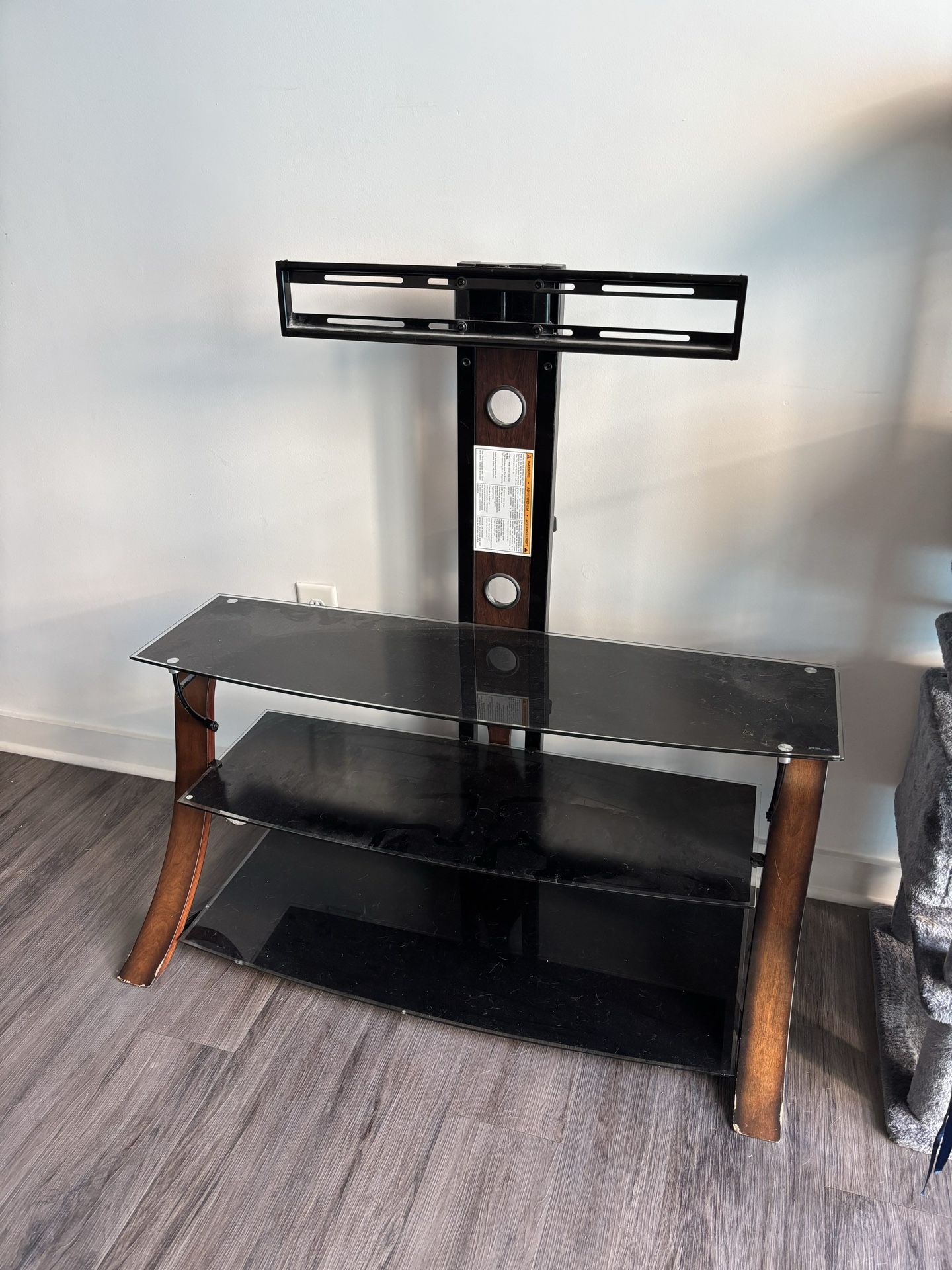 Modern Glass TV Stand w/ Mount