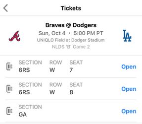 Dodgers vs Braves