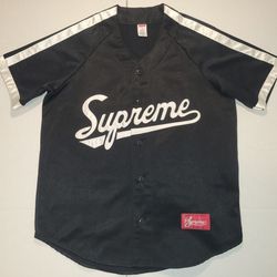 Supreme Satin Baseball Jersey Stitched Mens Size Medium 