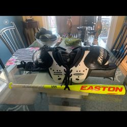 Easton Bat And Hockey Pad 