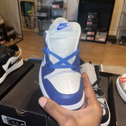 Lowtop SB Dunks White/Blue Size 6.5 Men ($60)