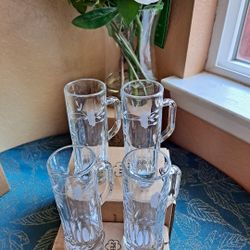 JUEGO DE 4 MINI TAZONES CERVECEROS PRINCESS HOUSE DE 3 ONZAS 🌻🫒