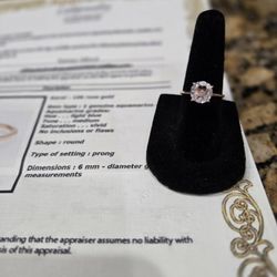 GENUINE 3.86 Cts WHITE  SAPPHIRE RING 10K SOLID ROSE GOLD - Free Appraisal  -NWT