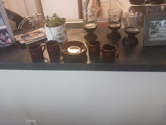 PUERTO RICO CAFE CUP AND SAUCERS Great Condition
