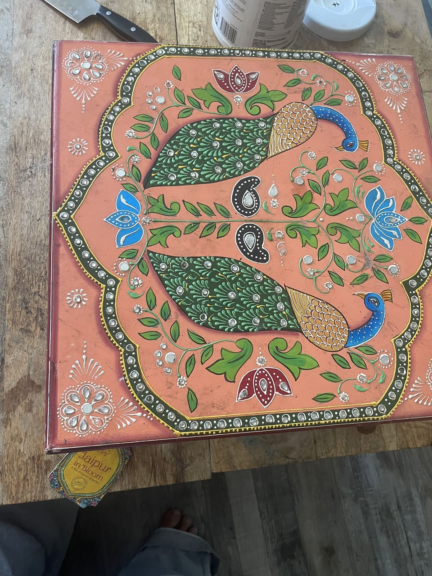 Brand New small mediterranean style stool