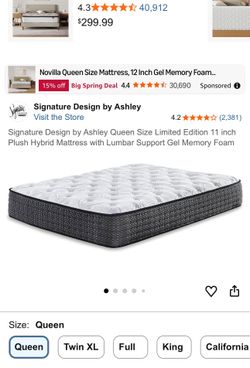 Free Memory foam Queen Mattress