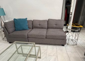 Gray sectional couch