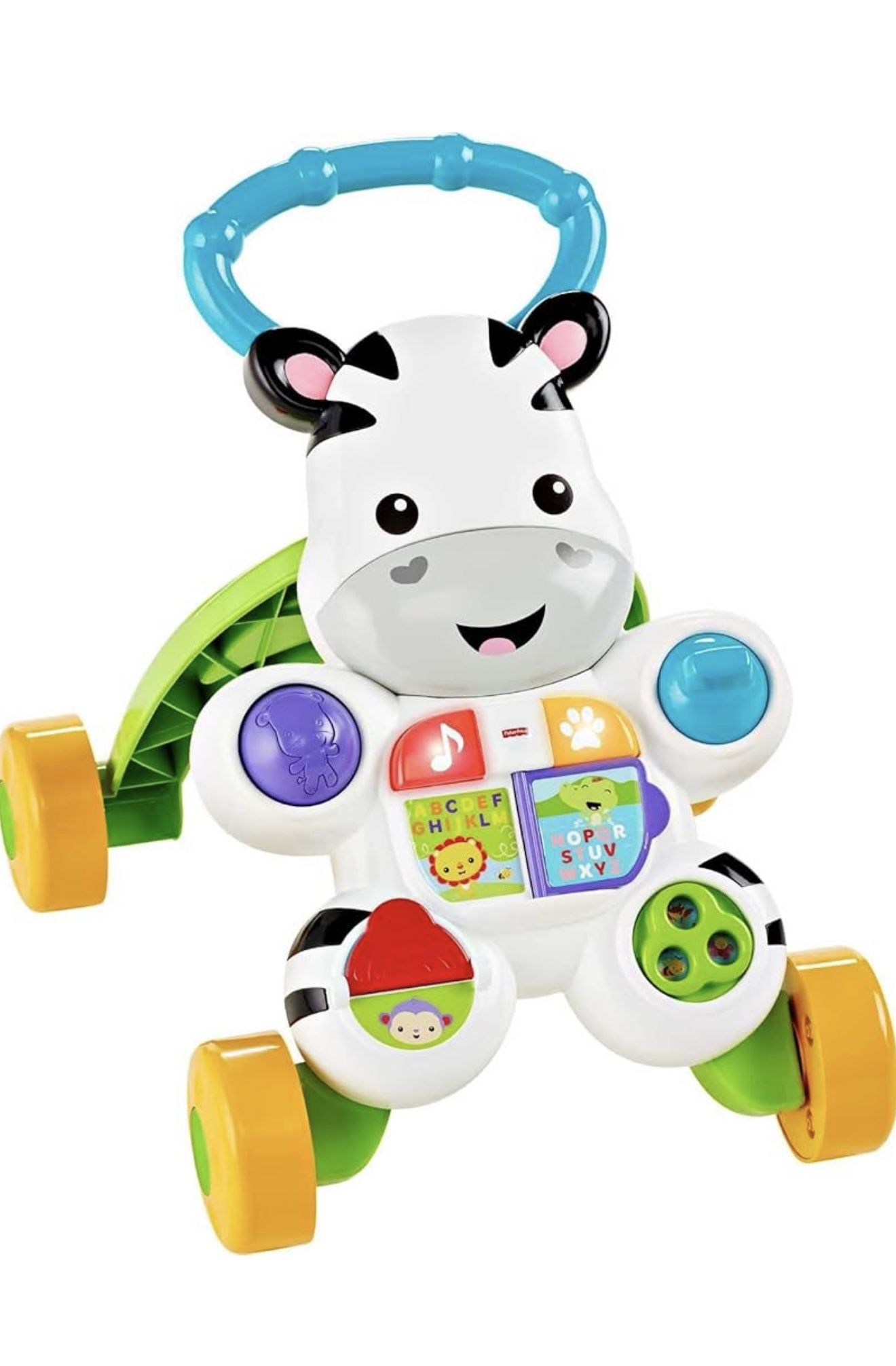 Unisex Fisher-Price Baby Learning Toy. Zebra Walker with Music Lights and Fine Motor Activities