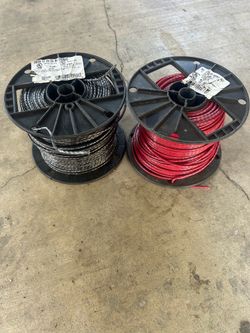 #12 THHN roll of wire. Black/ red