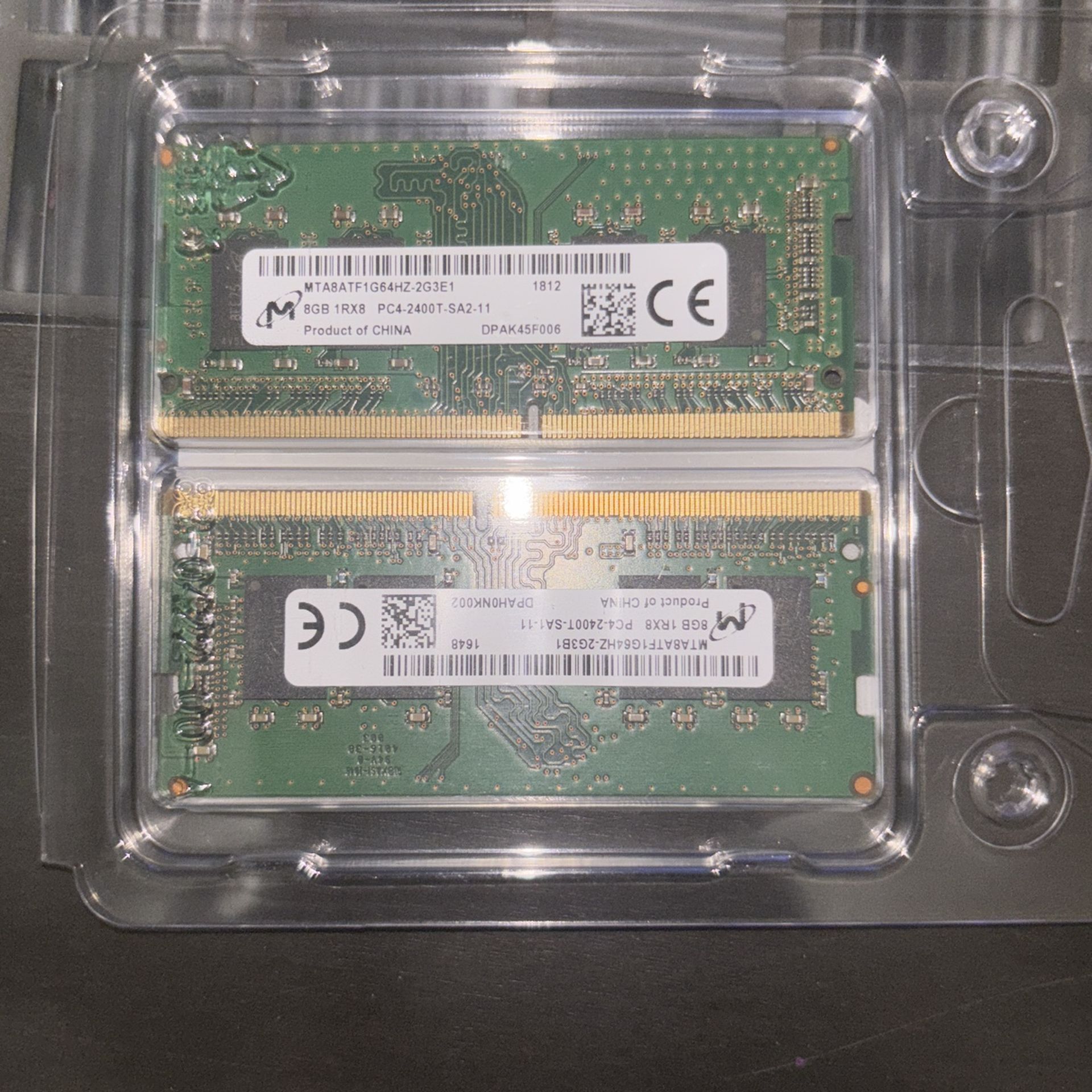 2x 8GB DDR4 RAM Sticks