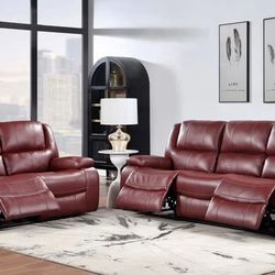 💥HUGE Blowout Furniture Sale!💥 Brand New Faux Leather Reclining Sofa Loveseat SET! $50 Down Takes It Home Today!