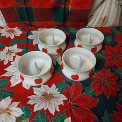 Vintage Ceramic Apple Bakers 