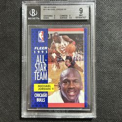 1991-92 Fleer All-Star Team Michael Jordan #211 BGS 9+ MINT Chicago Bulls HOF