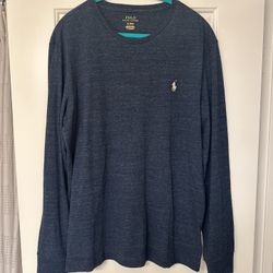 Ralph Lauren Heather Blue Long Sleeve Shirt (New with Tags) - Size M