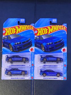 Hot Wheels Nissan Skyline GT-R BNR34 – Lot of 4