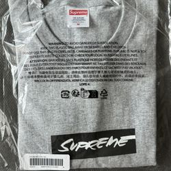 Supreme Futura Box Logo T-Shirt sz Medium Heather Grey