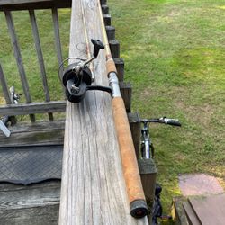 Antique Fishing Pole And Reel