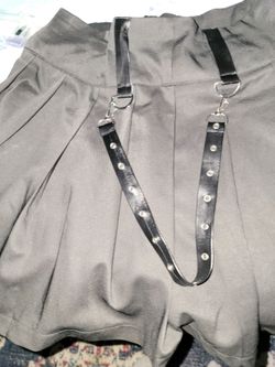 This black skirt I wore once to a concert it is a interesting skirt kinda felt like punk rocker