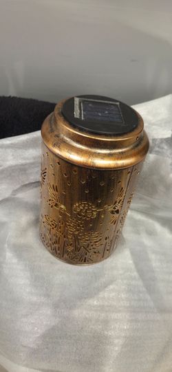 Solar Powered Decorative Metal Lantern