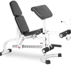 Workout bench adjustable w weights