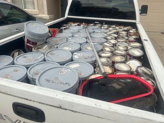 FREE 5 GALLON AND 1 GALLON BUCKETS OF PAINT