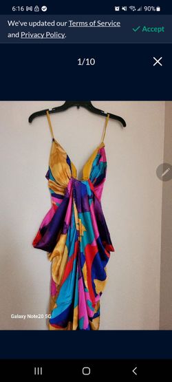 Gabrielle Union Multicolor Strapless Dress, M