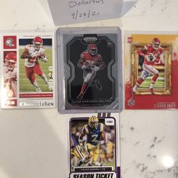 Kansas City Chiefs Clyde Edwards-Helaire Football Card Lot