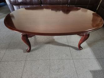 Broyhill vintage cherry wood butler tray coffee table