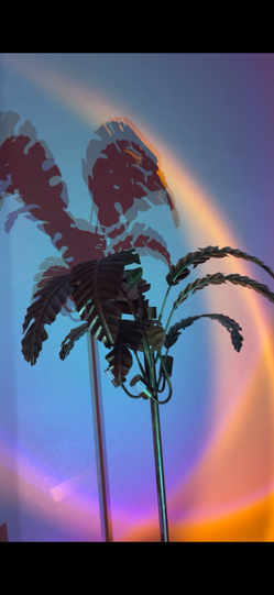 Palm tree floor lamp