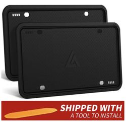 2 Pack Silicone License Plate Frames