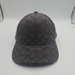 Unisex Signature Jacquard Baseball Coach Hat Size XS/S Charcoal Pre-owned Clean