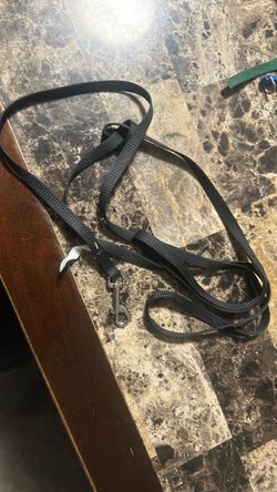 black nylon dog leash