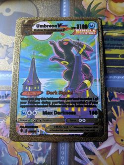 Umbreon Fan-Art Gold Foil Display Card 