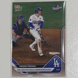 Freddie Freeman • 2025 MLB Topps Now card # 908 • Game 3 Walk-Off HR Seals 18 Inning Instant Classic