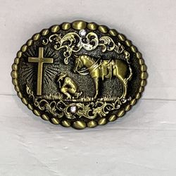 Belt Buckle Praying Cowboy 