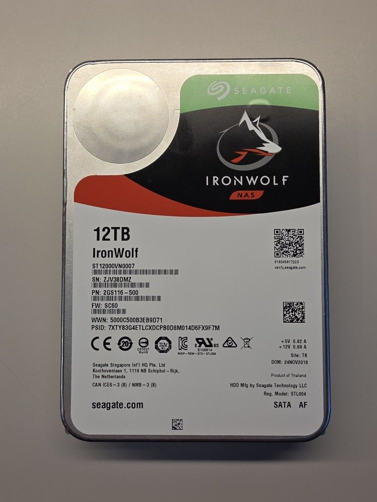 Seagate 12TB IronWolf Internal Drives (2pc)