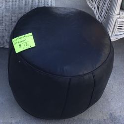 Handmade Leather Moroccan Ottoman