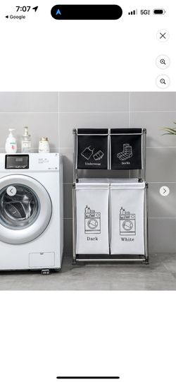 Laundry Sorter with 4 Compartments