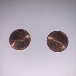 2014 Pennys, 1st One Is 2014 D. 2nd One Got No Mint Mark