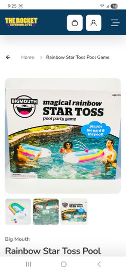 Rainbow Star Toss Cornhole Pool Game