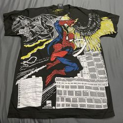 The Amazing Spiderman Marvel Modern Boot AOP T-Shirt - Size Large