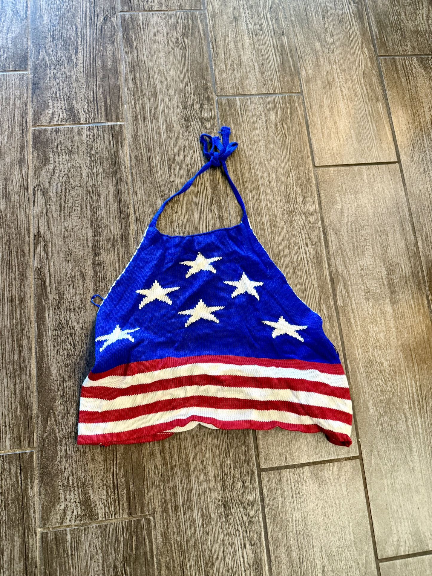 Size Large American Flag Crop Top