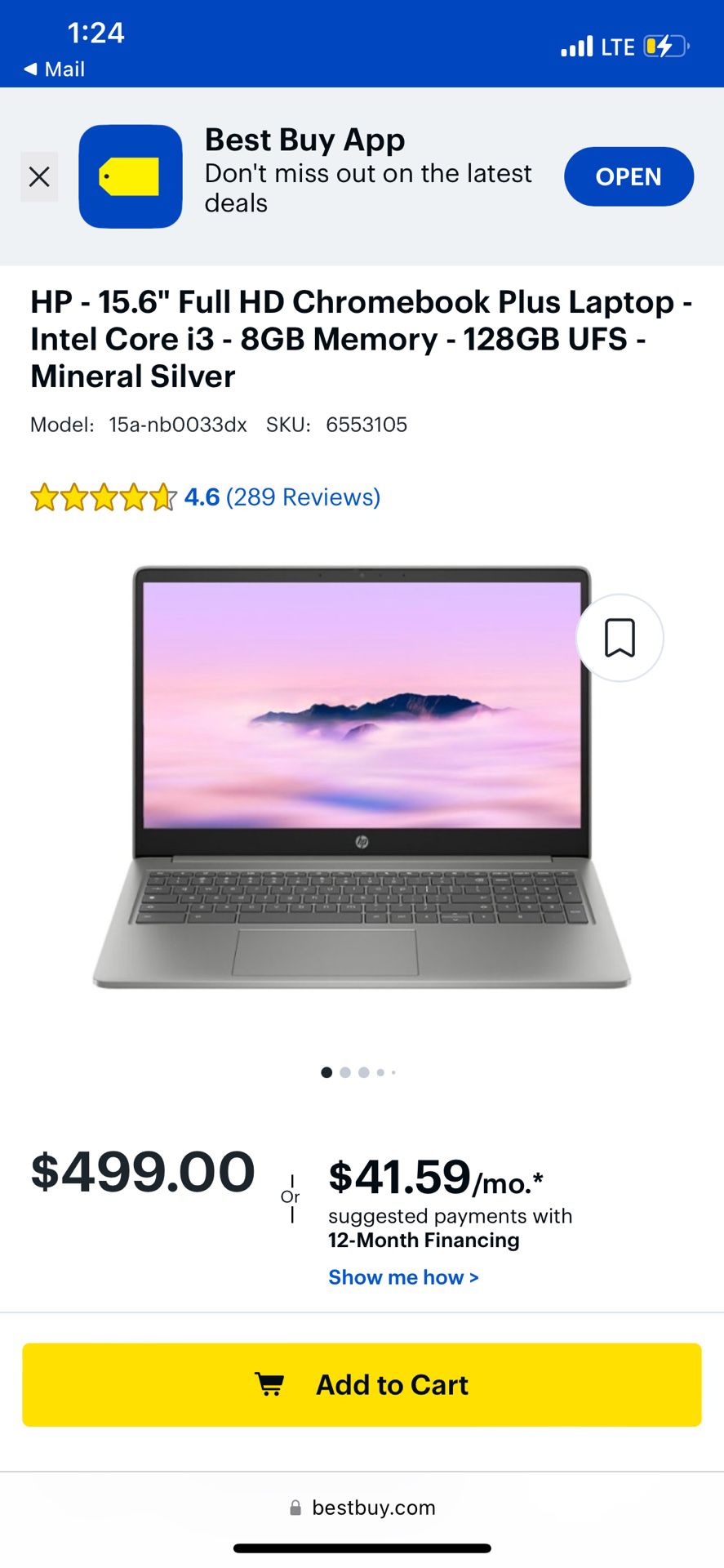 HP  15.6" Full HD Chromebook Plus Laptop