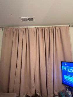 Pink curtains