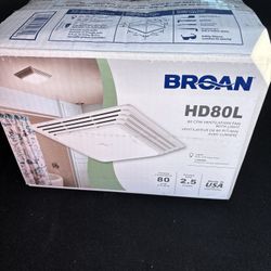 Broan 80 CFM Ceiling Bathroom Exhaust Fan with Light