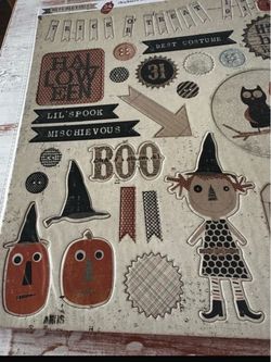 Mischievous Halloween Chipboard die-cut Sheet