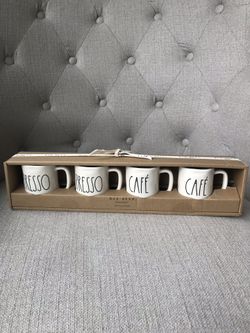 Rae Dunn Mini Espresso and Cafe Mug Set