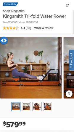 Kingsmith Water rower with tri-foldable mechanics