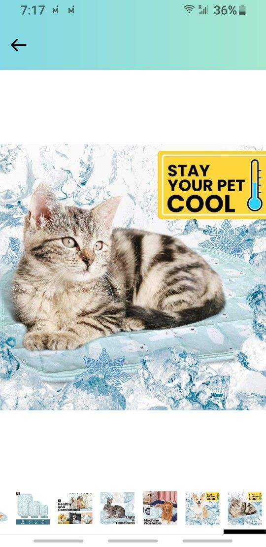 Pet Cooling Mat Breathable Ice Silk Cooling Pad for Dogs Cats Soft Cooling Mattress Pad Pet Bed for Kennel Outdoor Car Seats Couches Floors Polar Bear